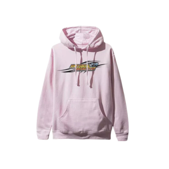 Anti Social Social Club Motor Sport Hoodie - Pink - Size XL - Picture 1 of 7